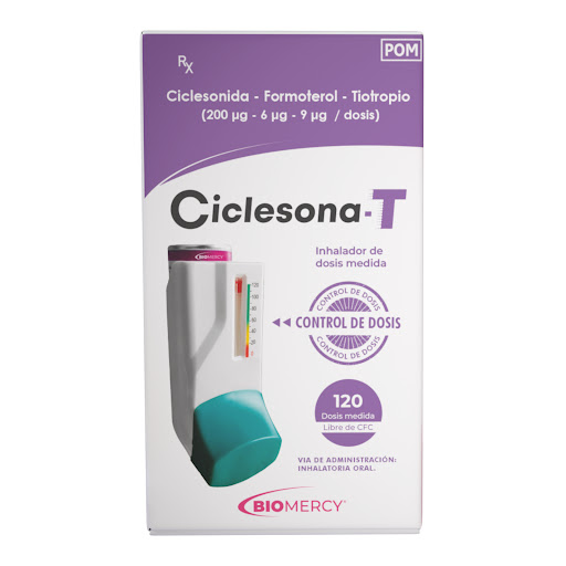 CICLESONA-T CICLESONA FORMOTEROL TIOTROPIO 200-6-9MCG INH